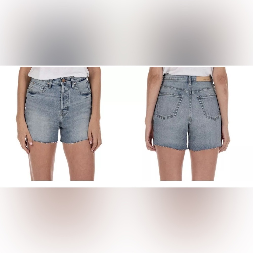 FIDELITY DENIM Women's Harley Denim Jean Shorts 27 High Relaxed NEW. 51